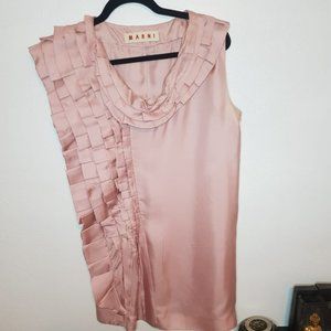 women's pink 100 silk long tunic fron Marni size 44